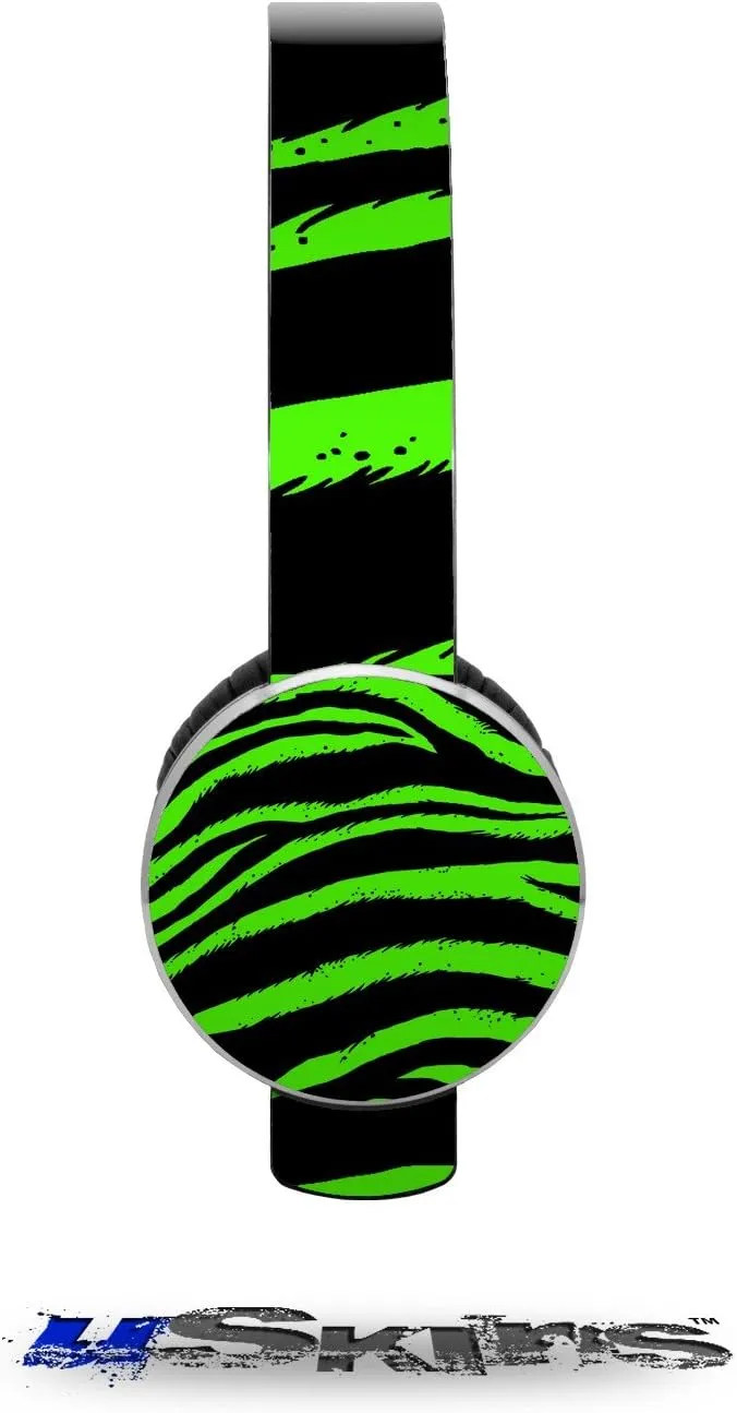 Zebra Green Decal Style Skin (fits Sol Republic Tracks Headphones - HEADPHONES NOT INCLUDED)