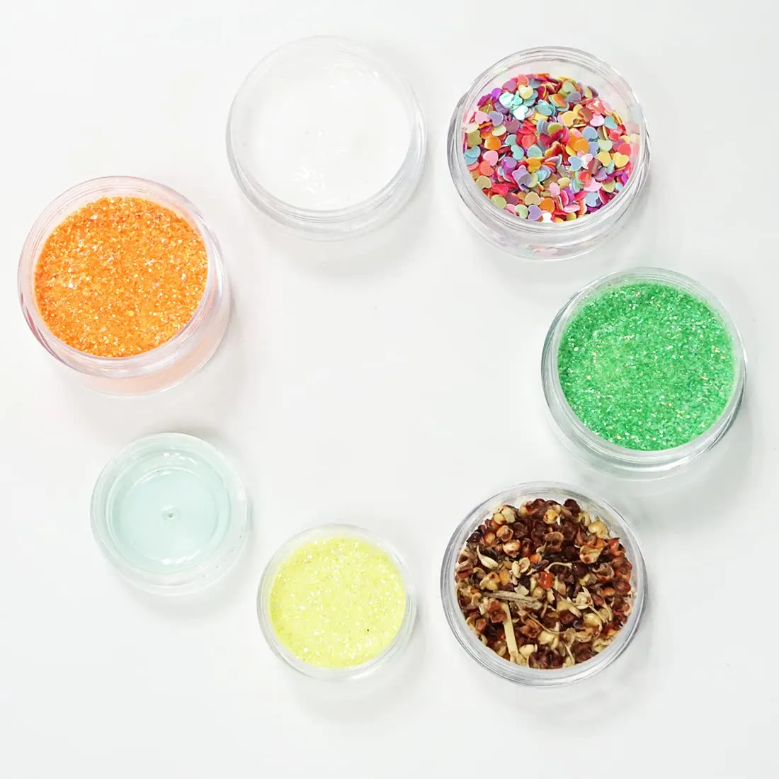 ZEJIA 5 Gram Sample Containers with Lids, Mini Makeup Containers, Empty Plastic Travel Cosmetic Containers with Labels(100 Count, Pink Lid)