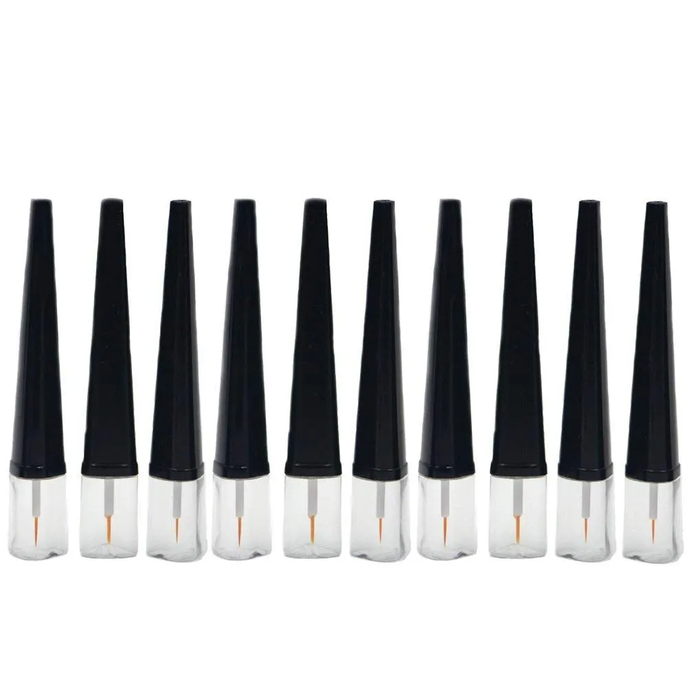 ZHONGJIUYUAN 10 Pieces 8ml Empty Plastic Bottle Pplastic Eyeliner Eyelash tube Eyebrow Cosmetic Bottle DIY Liquid Eyeliner Mascara Eyelash Cosmetic Bottle Container With Brush