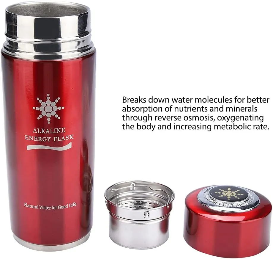 ZJchao Hydrated Water Bottle, Portable Nano Balance Bottle Nano Cup Nano Energy Bottle Hydro Bottle Energy Water Bottle Water Generator for Outdoor Gym Fitness (red)
