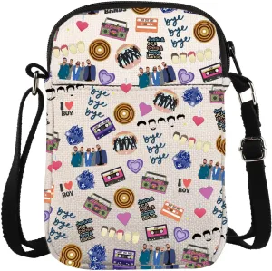 ZJXHPO 90s Music Lover Gift Pop Music Cross Body Bag Team Messenger Bag Bye Shoulder Bag