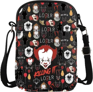 ZJXHPO Clown Cross Body Bag Killing It Messenger Bag It Movie Shoulder Bag Horror Movie Lover Gift Serials Killer Gift