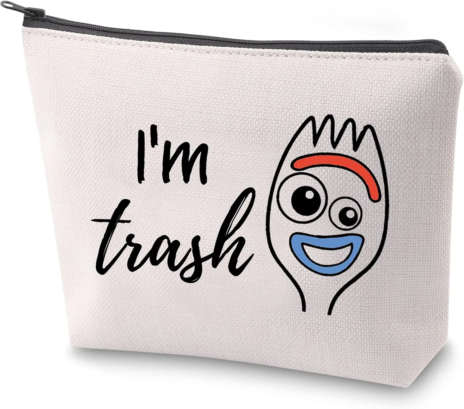 ZJXHPO Forky Toy Story Inspire Gift Forky I'm Trash Makeup Bag Funny Zipper Pouch (I'm Trash)