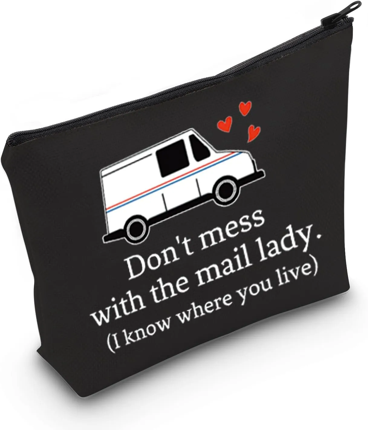 ZJXHPO Mail Carrier Thank You Gift Don't Mess With The Mail Lady Cosmetic Bag Postal Worker Zipper Pouch Gift