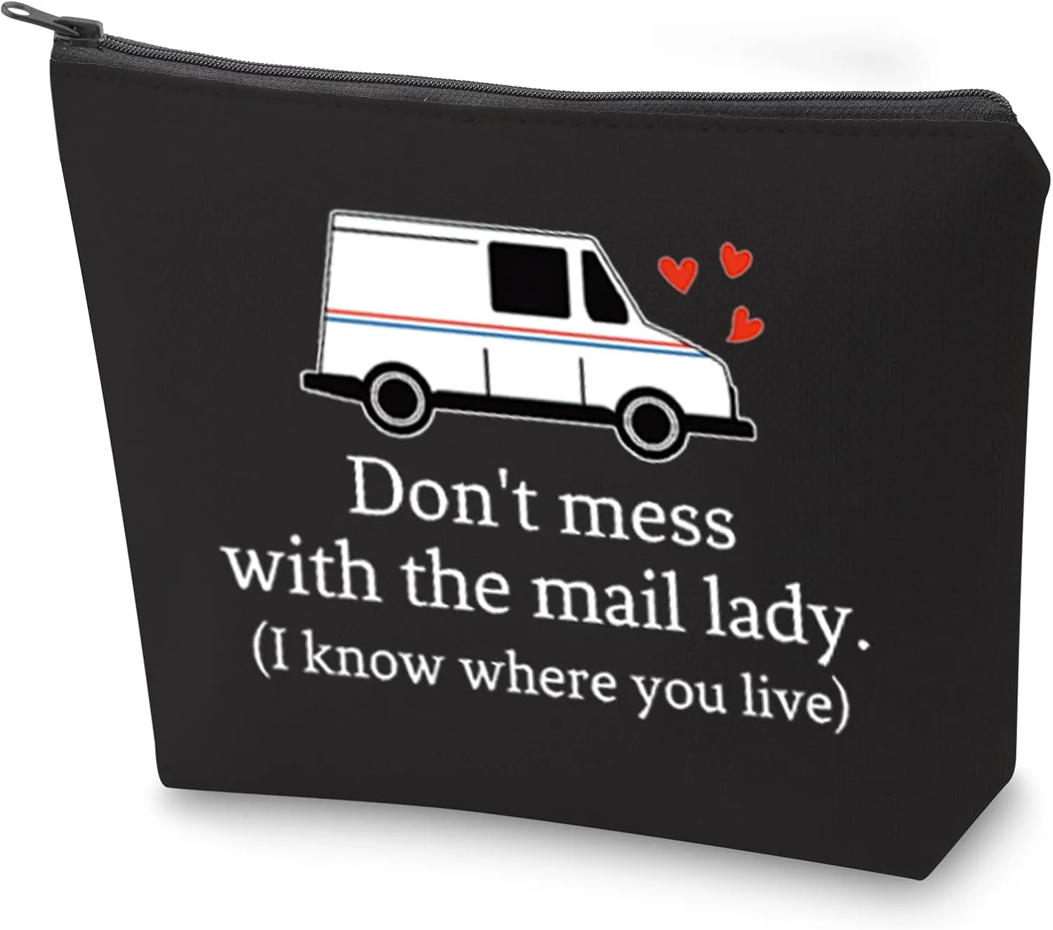 ZJXHPO Mail Carrier Thank You Gift Don't Mess With The Mail Lady Cosmetic Bag Postal Worker Zipper Pouch Gift