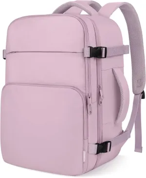 ZOMFELT Travel Backpack for Women, Carry On Backpack, TSA 15.6inch Laptop Backpack Flight Approved, Personal Item Travel Bag Nurse Bag Casual Daypack for School Weekender Business, Dark Purple